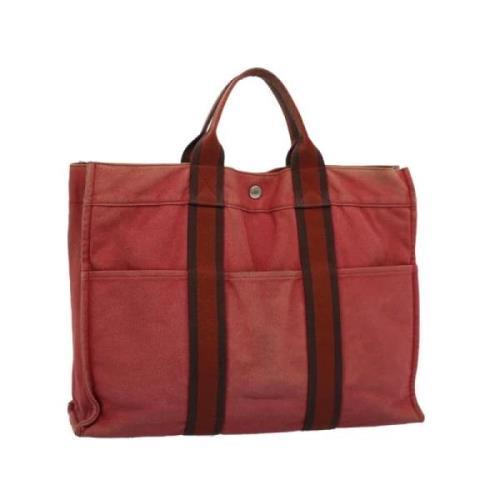 Pre-owned Cotton handbags Hermès Vintage , Red , Dames