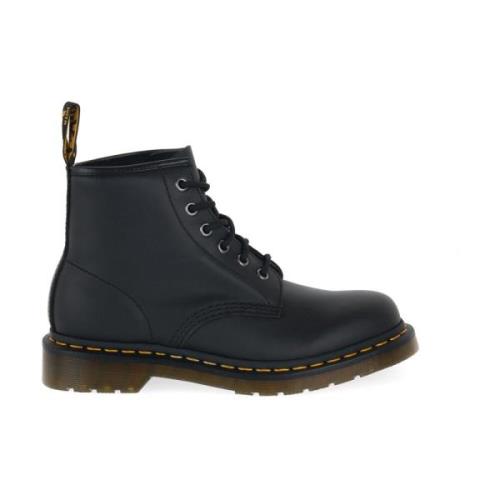 101 Zwarte Nappa Leren Laarzen Dr. Martens , Black , Dames