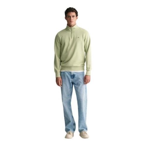 Geborduurde Half-Zip Sweatshirt Gant , Green , Heren