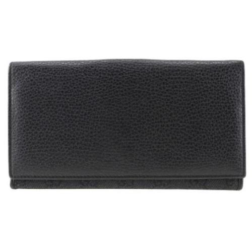 Pre-owned Leather wallets Gucci Vintage , Black , Dames