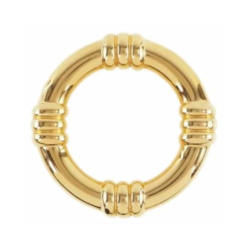 Pre-owned Metal rings Hermès Vintage , Yellow , Dames