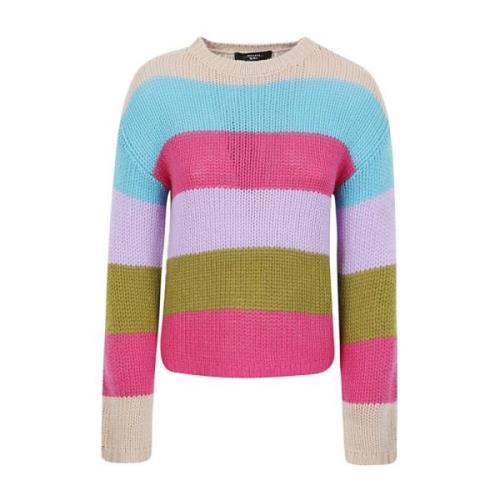 Multicolor Cashmere Crewneck Sweater Max Mara Weekend , Multicolor , D...