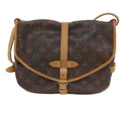 Pre-owned Canvas louis-vuitton-bags Louis Vuitton Vintage , Brown , Da...