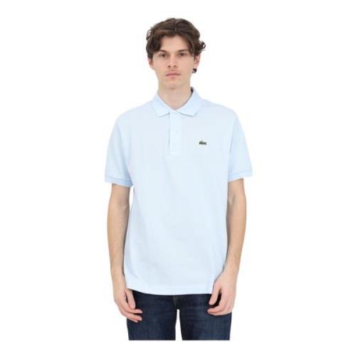 Lichtblauw Polo Shirt met Krokodil Logo Lacoste , Blue , Heren