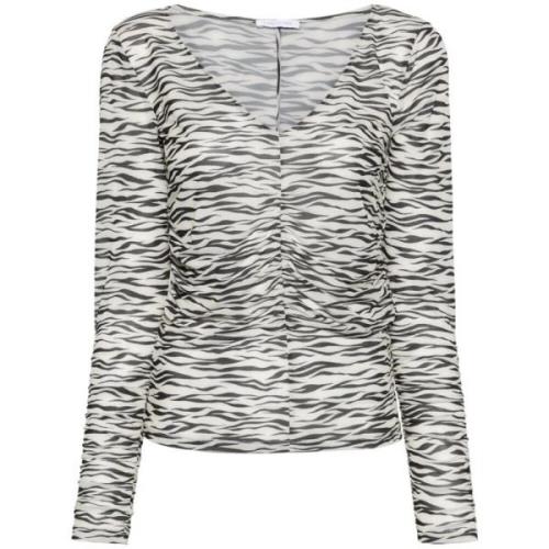 Zebra Print Longsleeve T-Shirt Patrizia Pepe , Multicolor , Dames