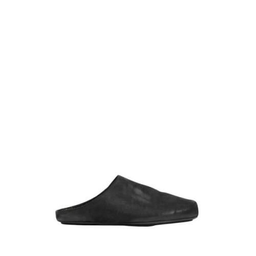 Zwarte Nubuck Leren Balletschoenen UMA Wang , Black , Dames