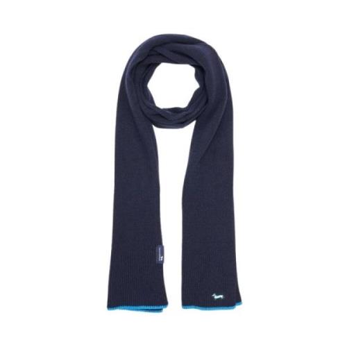 Klassieke Geribbelde Wolmix Sjaal Harmont & Blaine , Blue , Unisex