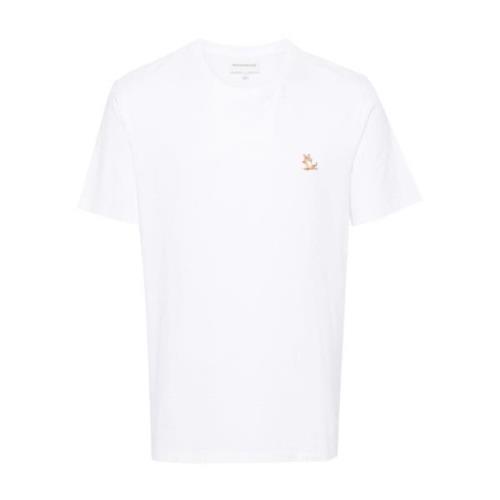 T-shirts en Polos met Handtekening Vos Motief Maison Kitsuné , White ,...