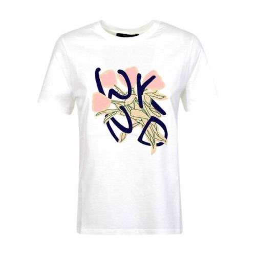 Witte katoenen print T-shirt Max Mara Weekend , White , Dames
