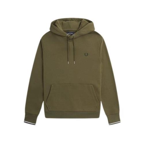 Hoodie met rits en capuchon Fred Perry , Green , Heren