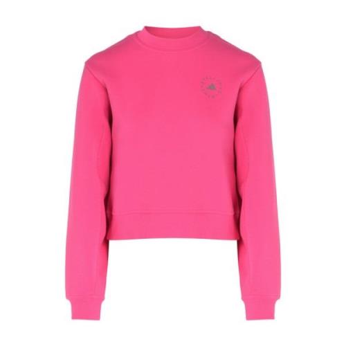 Roze Reamag Korte Mouw Shirt Adidas by Stella McCartney , Pink , Dames