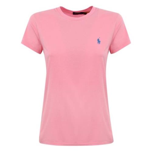 Roze Logo Geborduurd Dames T-shirt Ralph Lauren , Pink , Dames