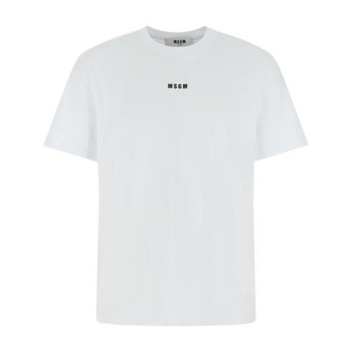 T-Shirt Msgm , White , Heren