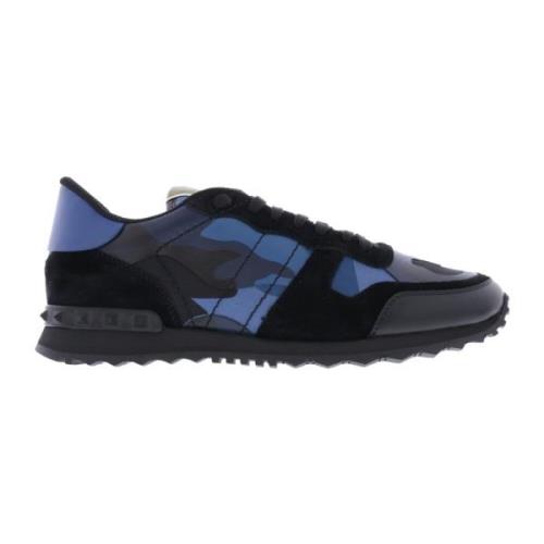 Camouflage Rockrunner Sneaker Valentino Garavani , Blue , Heren