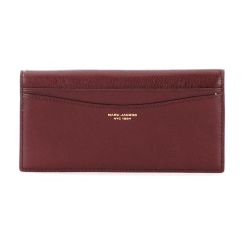 Bordeaux Leren Bifold Portemonnee Marc Jacobs , Red , Dames