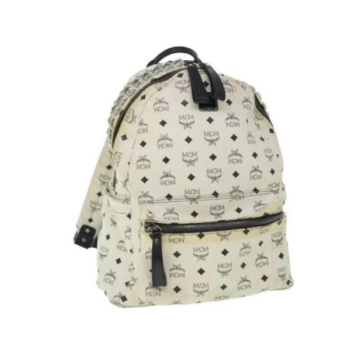 Pre-owned Plastic backpacks MCM Pre-owned , White , Dames