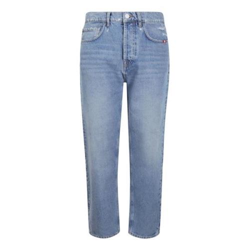 Slim-Fit Zomer Jeans Amish , Blue , Heren