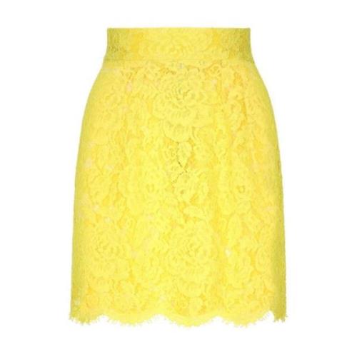 Gele Korte Rok Dolce & Gabbana , Yellow , Dames