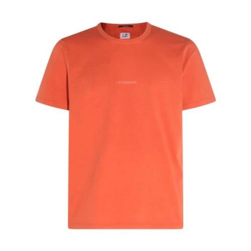 Oranje Katoenen T-shirt - Levendige Upgrade C.p. Company , Orange , He...