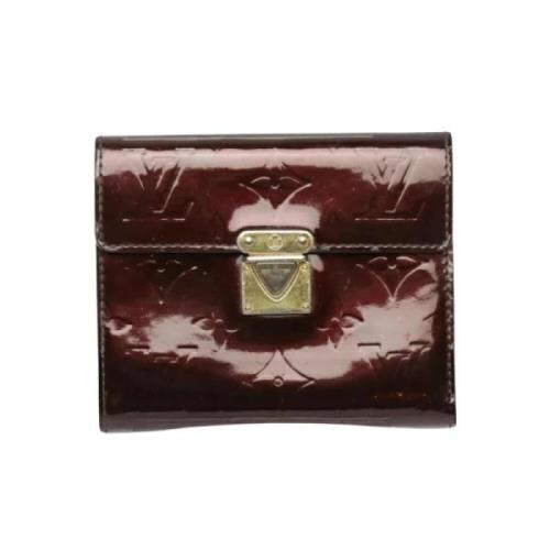 Pre-owned Leather wallets Louis Vuitton Vintage , Red , Dames