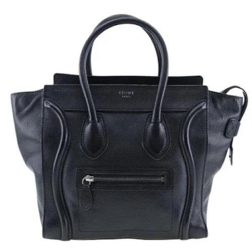 Pre-owned Leather handbags Celine Vintage , Black , Dames