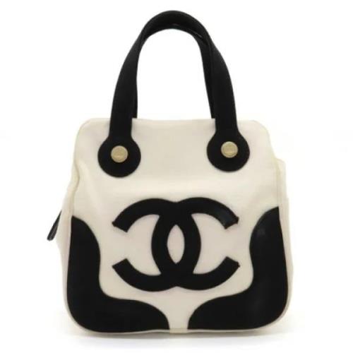 Pre-owned Canvas totes Chanel Vintage , White , Dames