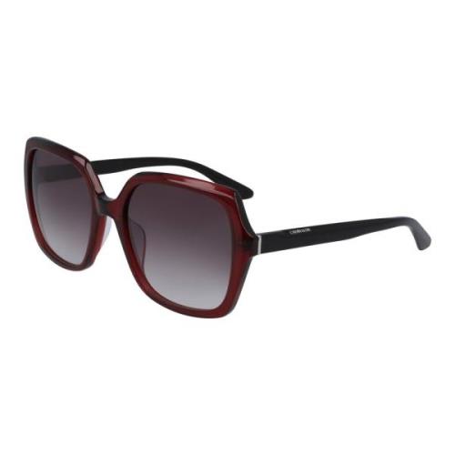 Burgundy/Grey Shaded Sunglasses Calvin Klein , Multicolor , Dames