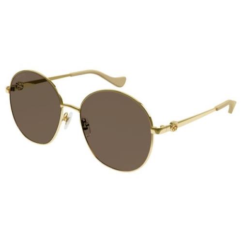 Gold/Brown Sunglasses Gucci , Yellow , Dames