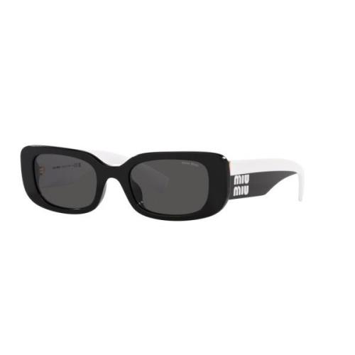 Zwarte/Donkergrijze Zonnebril Miu Miu , Black , Dames