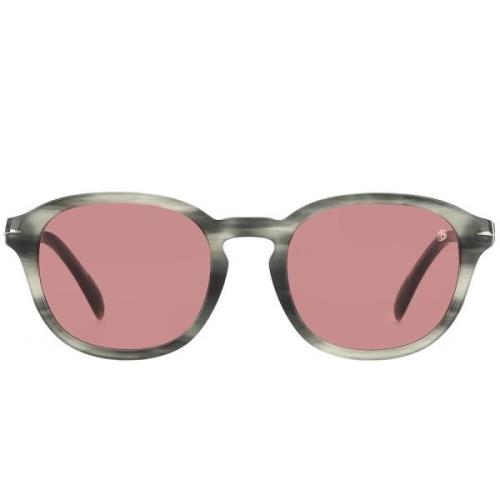 Grijze Horn/Roze Zonnebril Eyewear by David Beckham , Gray , Heren