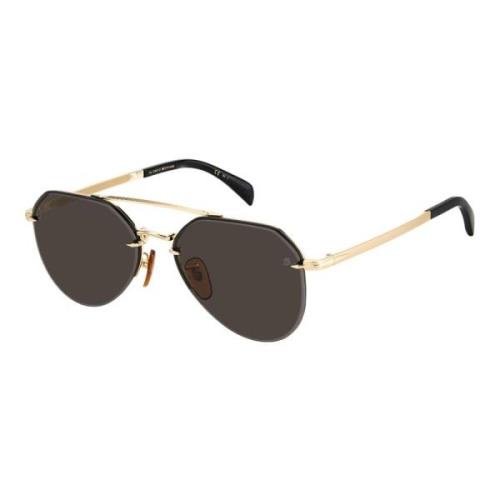 Gold/Dark Grey Sunglasses Eyewear by David Beckham , Multicolor , Here...