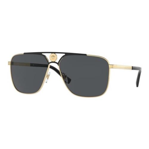 Gold Black/Grey Sunglasses Versace , Gray , Heren