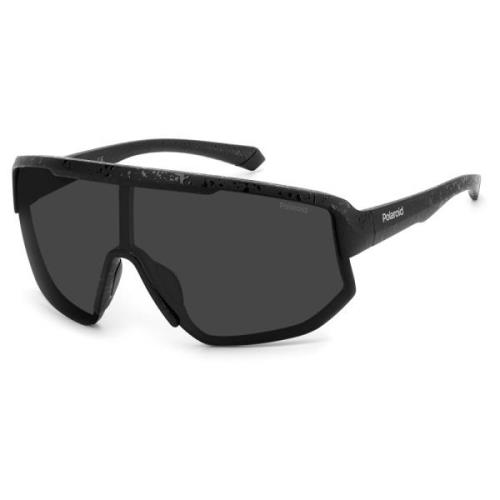 Matte Black Gold Sunglasses Polaroid , Black , Unisex