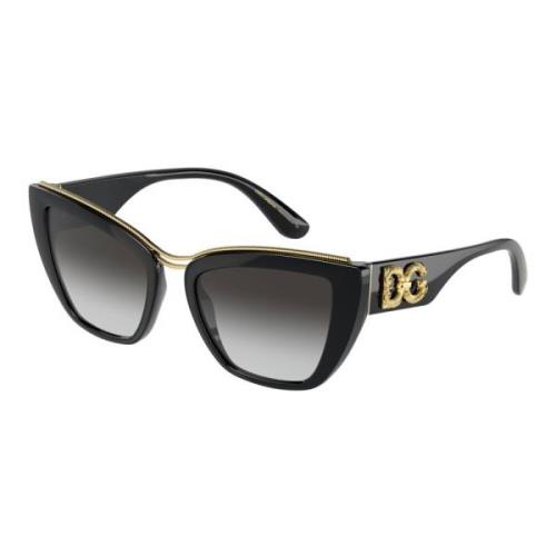 Devotion Sunglasses Black/Grey Shaded Dolce & Gabbana , Black , Dames