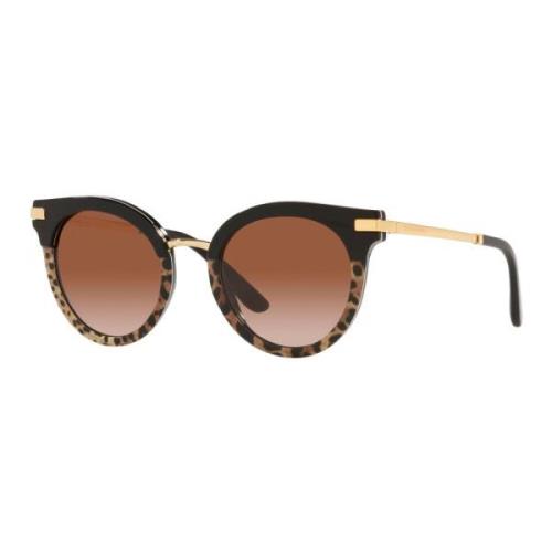 Spotted Black/Brown Shaded Sunglasses Dolce & Gabbana , Brown , Dames