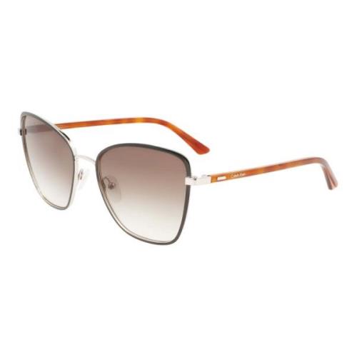 Brown Light Havana Sunglasses Calvin Klein , Multicolor , Dames