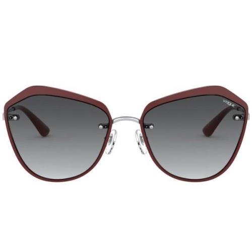 Burgundy/Grey Shaded Sunglasses Vogue , Multicolor , Dames