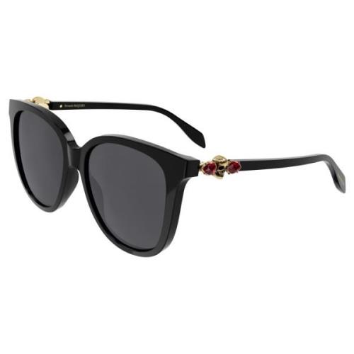 Black/Grey Sunglasses Alexander McQueen , Black , Dames
