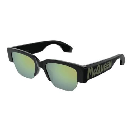 Black/Green Sunglasses Alexander McQueen , Multicolor , Unisex