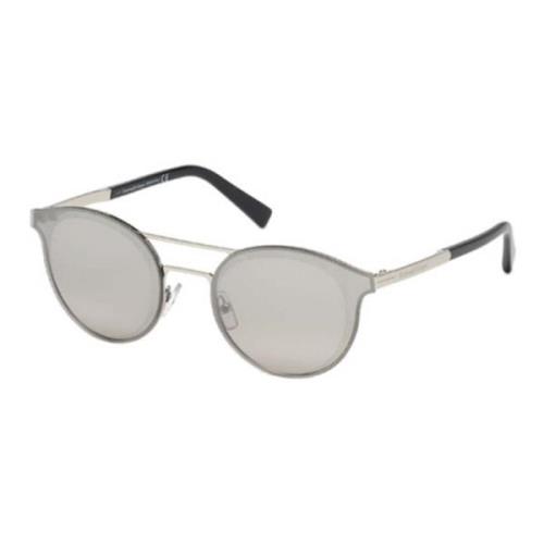 Ez0085 Zonnebril, Glanzend Palladium/Grijs Ermenegildo Zegna , Gray , ...