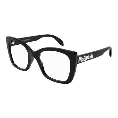 Black Eyewear Frames Alexander McQueen , Black , Unisex