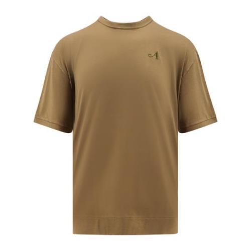 Bruine Crew-Neck T-Shirt Ten C , Brown , Heren