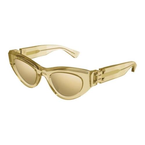 Light Brown/Bronze Sunglasses Bottega Veneta , Yellow , Dames