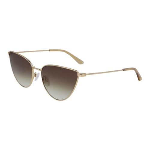 Gold/Brown Shaded Sunglasses Calvin Klein , Yellow , Dames