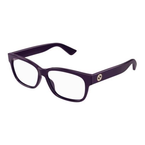 Burgundy Brillenmontuur Gucci , Purple , Unisex