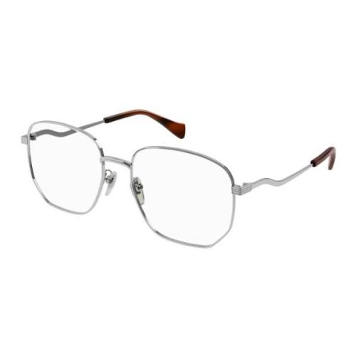 Zilveren zonnebril montuur Gucci , Gray , Unisex