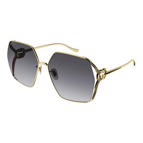 Gold/Grey Shaded Sunglasses Gucci , Yellow , Dames