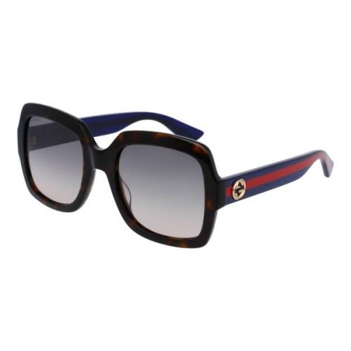 Havana/Grey Blue Shaded Sunglasses Gucci , Brown , Dames