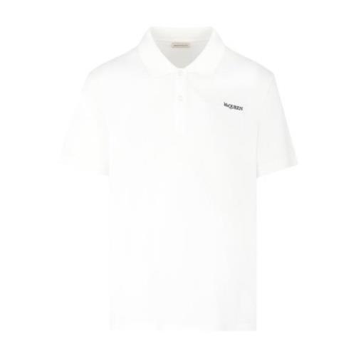 Piquet Polo Shirt in Wit Alexander McQueen , White , Heren