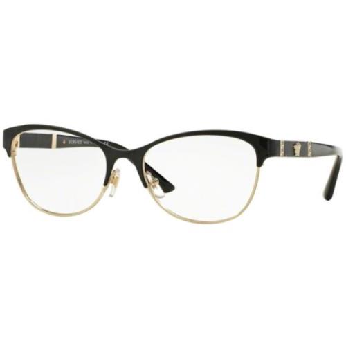 Black Pale Gold Eyewear Frames Versace , Multicolor , Unisex